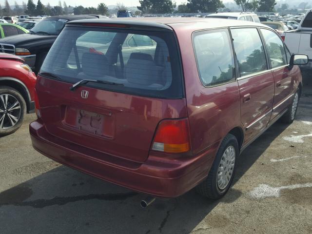 JHMRA1864SC019492 - 1995 HONDA ODYSSEY LX RED photo 4