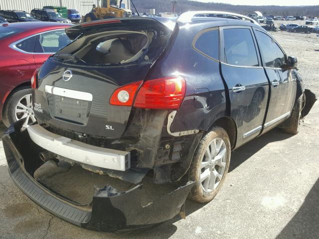 JN8AS5MTXBW155529 - 2011 NISSAN ROGUE S BLACK photo 4