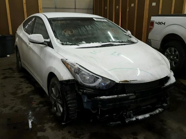 5NPDH4AE4EH483370 - 2014 HYUNDAI ELANTRA SE WHITE photo 1