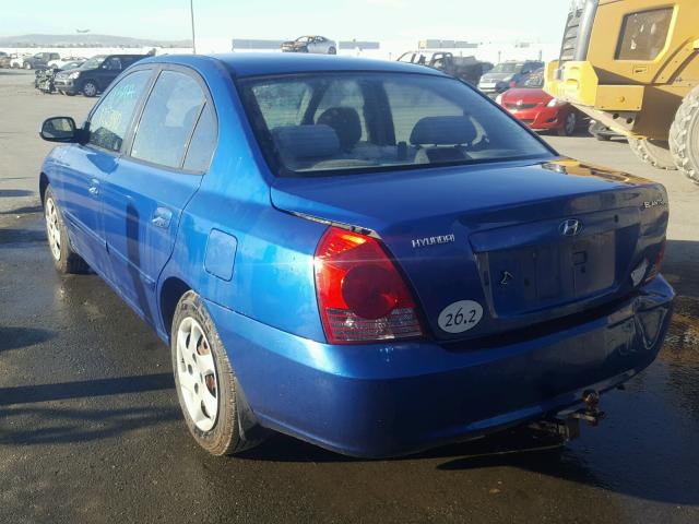 KMHDN46D65U174378 - 2005 HYUNDAI ELANTRA GL BLUE photo 3