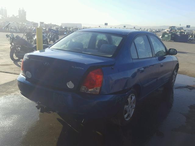 KMHDN46D65U174378 - 2005 HYUNDAI ELANTRA GL BLUE photo 4