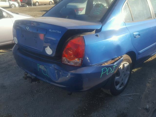 KMHDN46D65U174378 - 2005 HYUNDAI ELANTRA GL BLUE photo 9