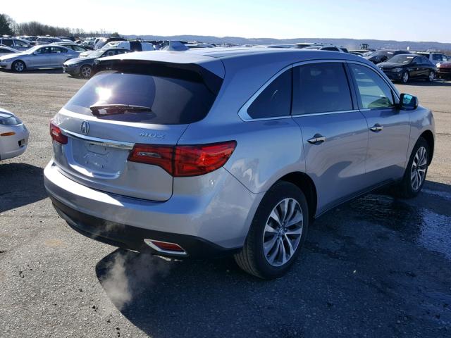 5FRYD3H40GB018637 - 2016 ACURA MDX TECHNO SILVER photo 4