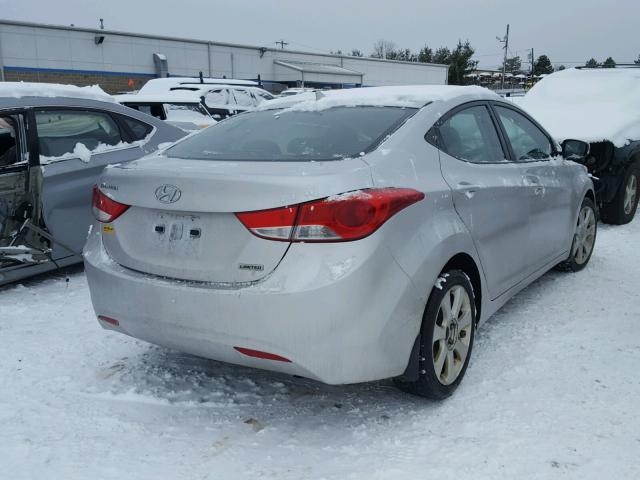 KMHDH4AE2DU569101 - 2013 HYUNDAI ELANTRA GL SILVER photo 4