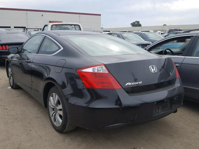 1HGCS12379A026687 - 2009 HONDA ACCORD LX BLACK photo 3