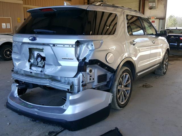 1FM5K7F88GGA26915 - 2016 FORD EXPLORER L SILVER photo 4