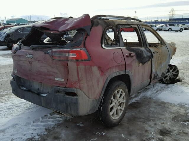 1C4PJMCS6GW166238 - 2016 JEEP CHEROKEE L RED photo 4