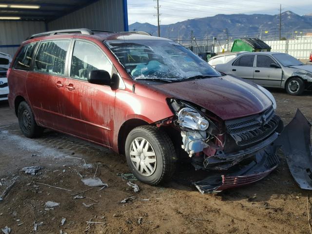 5TDZA23C04S007703 - 2004 TOYOTA SIENNA CE RED photo 1