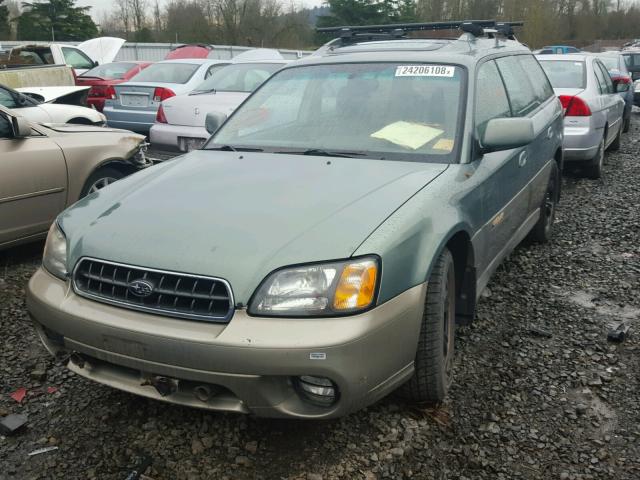 4S3BH686036607630 - 2003 SUBARU LEGACY OUT GREEN photo 2