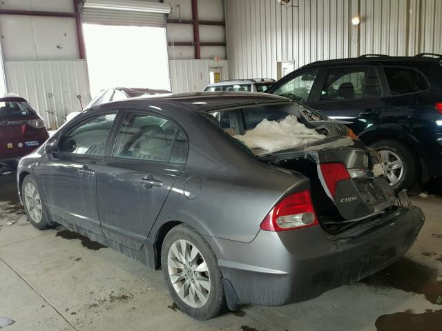 2HGFA1F86AH565507 - 2010 HONDA CIVIC EX GRAY photo 3