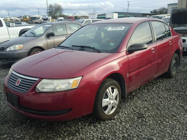 1G8AZ55F96Z100309 - 2006 SATURN ION LEVEL წითელი ფოტო 2
