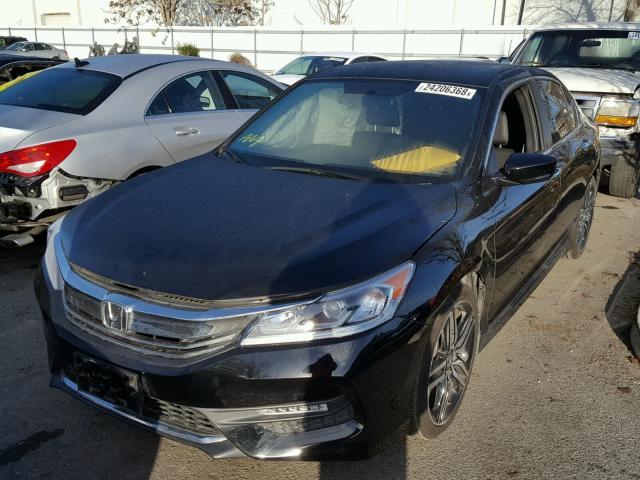 1HGCR2F52GA175857 - 2016 HONDA ACCORD SPO BLACK photo 2