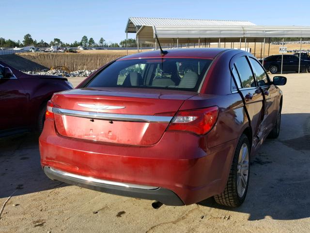 1C3CCBBB7DN694732 - 2013 CHRYSLER 200 TOURIN RED photo 4