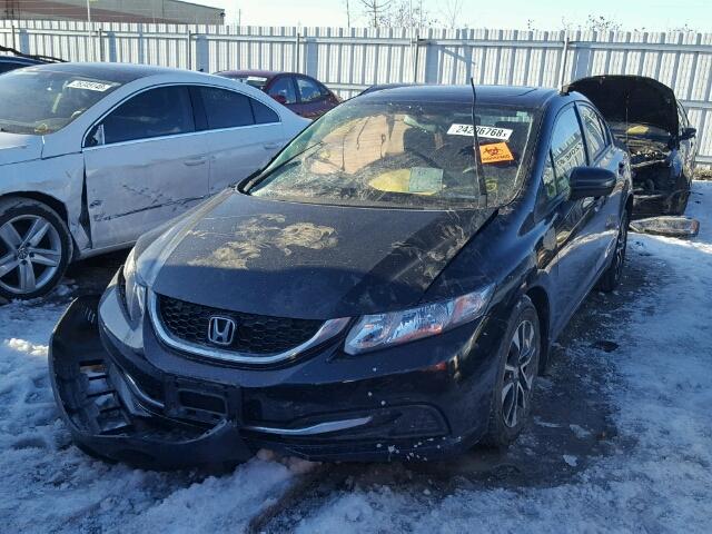 2HGFB2F53FH012569 - 2015 HONDA CIVIC LX BLACK photo 2