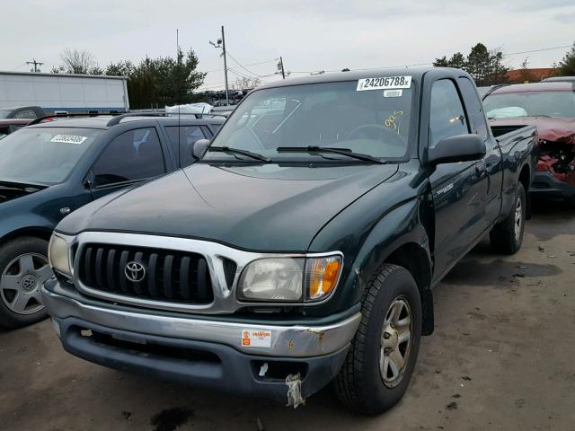 5TEVL52N21Z760371 - 2001 TOYOTA TACOMA XTR GREEN photo 2