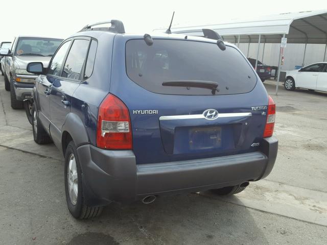 KM8JN72DX5U062452 - 2005 HYUNDAI TUCSON GLS BLUE photo 3