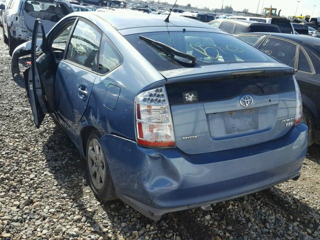 JTDKB20U987729991 - 2008 TOYOTA PRIUS BLUE photo 3