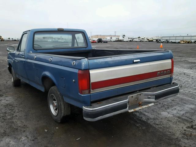 1FTEF15Y3LPA50881 - 1990 FORD F150 BLUE photo 3