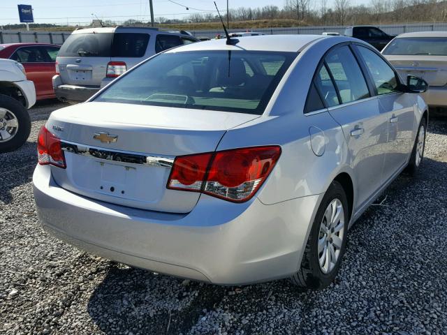 1G1PC5SH8B7232306 - 2011 CHEVROLET CRUZE LS SILVER photo 4