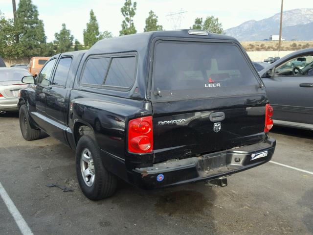 1D7HE28K15S157446 - 2005 DODGE DAKOTA QUA BLACK photo 3