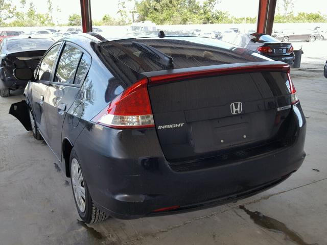 JHMZE2H59AS022295 - 2010 HONDA INSIGHT LX BLACK photo 3