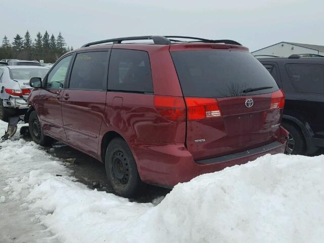 5TDZA23C94S045379 - 2004 TOYOTA SIENNA CE BURGUNDY photo 3