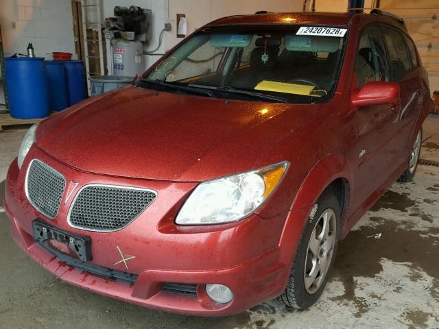 5Y2SL65827Z422276 - 2007 PONTIAC VIBE RED photo 2