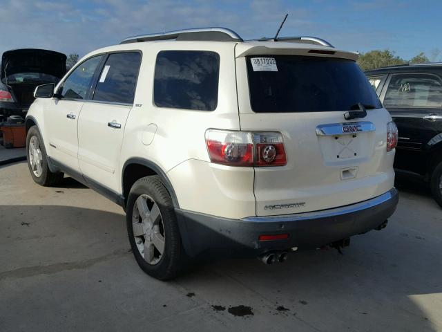 1GKER33737J153888 - 2007 GMC ACADIA SLT WHITE photo 3