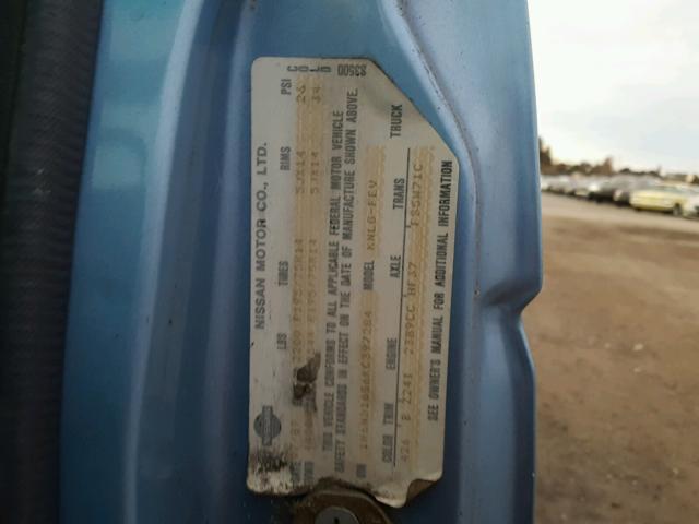 1N6ND16S6KC397284 - 1989 NISSAN D21 KING C BLUE photo 10