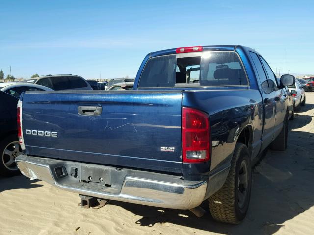 1D7HA18N74S541049 - 2004 DODGE RAM 1500 S BLUE photo 4