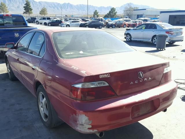 19UUA56682A020440 - 2002 ACURA 3.2TL MAROON photo 3