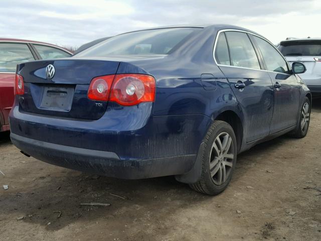 3VWRT81KX6M794702 - 2006 VOLKSWAGEN JETTA TDI BLUE photo 4