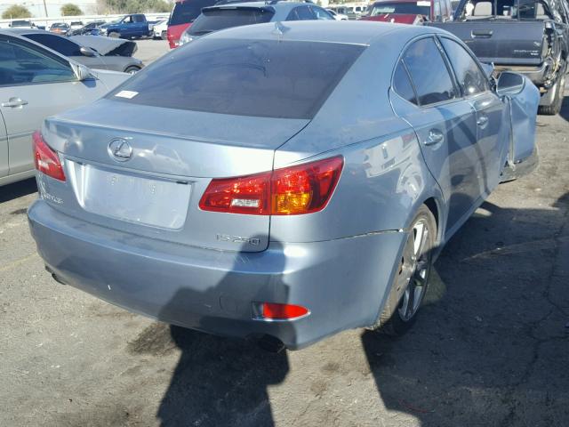 JTHBK262782061397 - 2008 LEXUS IS 250 BLUE photo 4