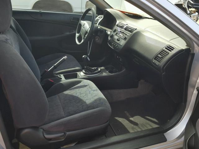 1HGEM21972L085876 - 2002 HONDA CIVIC EX ვერცხლისფერი ფოტო 5