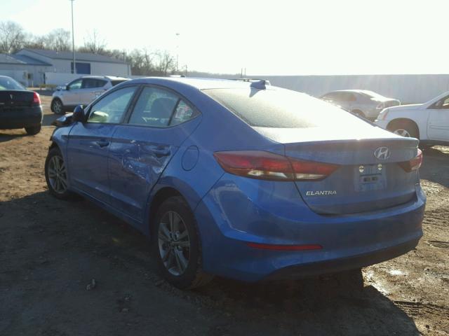 5NPD84LFXJH252084 - 2018 HYUNDAI ELANTRA SE BLUE photo 3