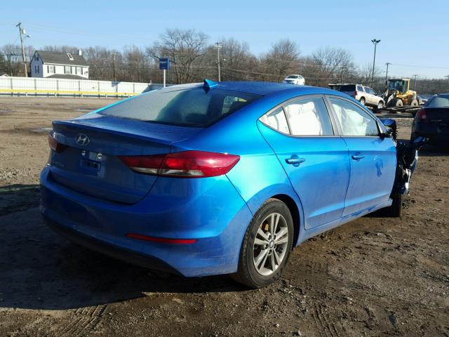 5NPD84LFXJH252084 - 2018 HYUNDAI ELANTRA SE BLUE photo 4