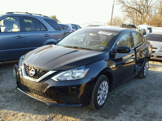 3N1AB7AP3HL704150 - 2017 NISSAN SENTRA S BLACK photo 2