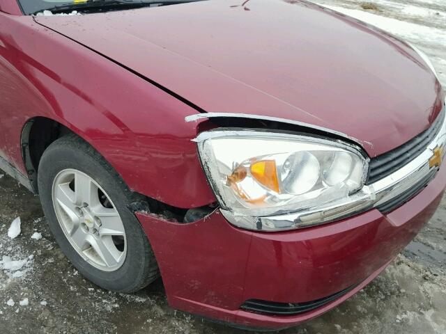 1G1ZT54865F201815 - 2005 CHEVROLET MALIBU LS RED photo 9