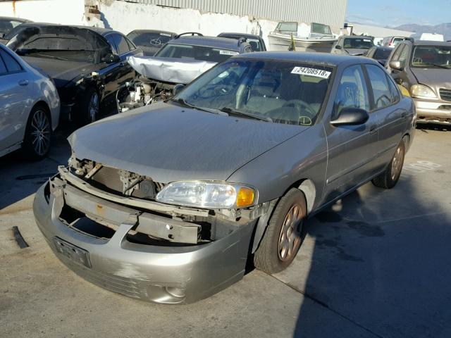 3N1CB51D32L657003 - 2002 NISSAN SENTRA XE GRAY photo 2