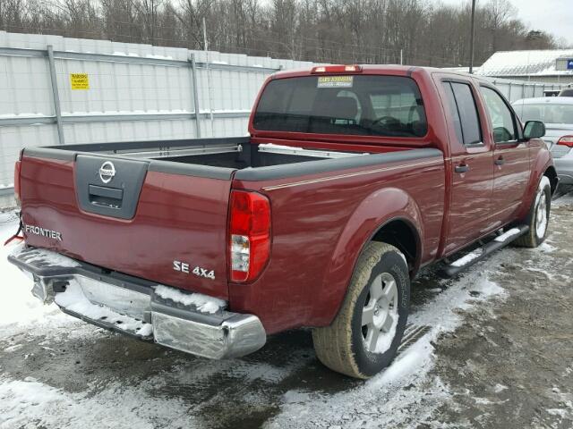 1N6AD09W47C457349 - 2007 NISSAN FRONTIER C RED photo 4