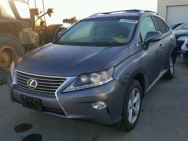 2T2BK1BA5FC341354 - 2015 LEXUS RX 350 GRAY photo 2