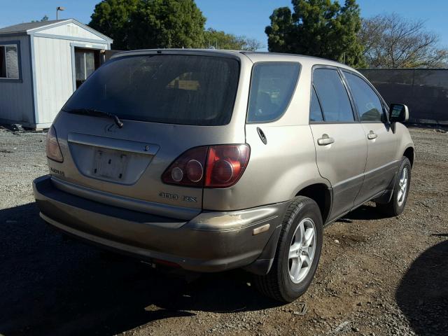 JT6HF10U0X0053910 - 1999 LEXUS RX 300 GOLD photo 4