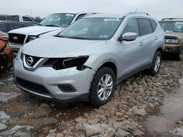 KNMAT2MV0FP562848 - 2015 NISSAN ROGUE S SILVER photo 2