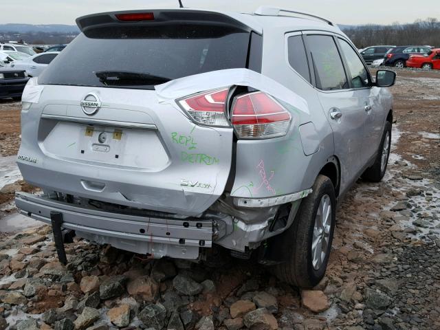 KNMAT2MV0FP562848 - 2015 NISSAN ROGUE S SILVER photo 4