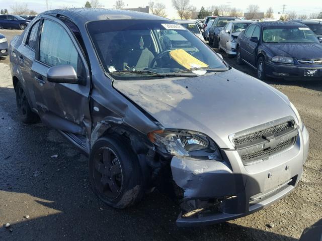 KL1TG56647B039651 - 2007 CHEVROLET AVEO LT GRAY photo 1