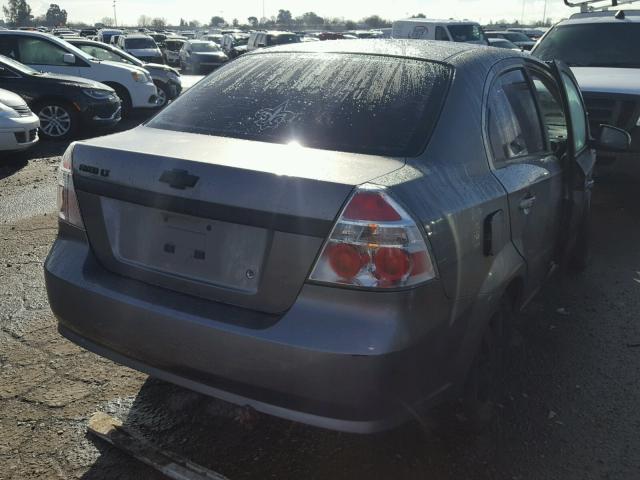 KL1TG56647B039651 - 2007 CHEVROLET AVEO LT GRAY photo 4