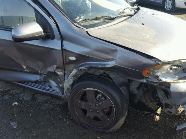 KL1TG56647B039651 - 2007 CHEVROLET AVEO LT GRAY photo 9