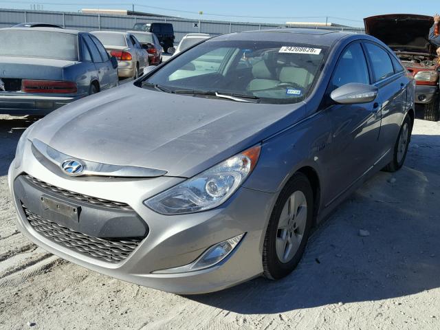 KMHEC4A40BA006007 - 2011 HYUNDAI SONATA HYB SILVER photo 2