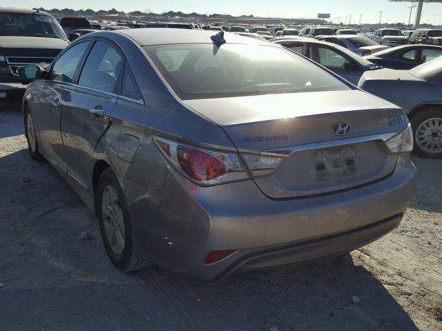 KMHEC4A40BA006007 - 2011 HYUNDAI SONATA HYB SILVER photo 3