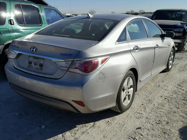 KMHEC4A40BA006007 - 2011 HYUNDAI SONATA HYB SILVER photo 4